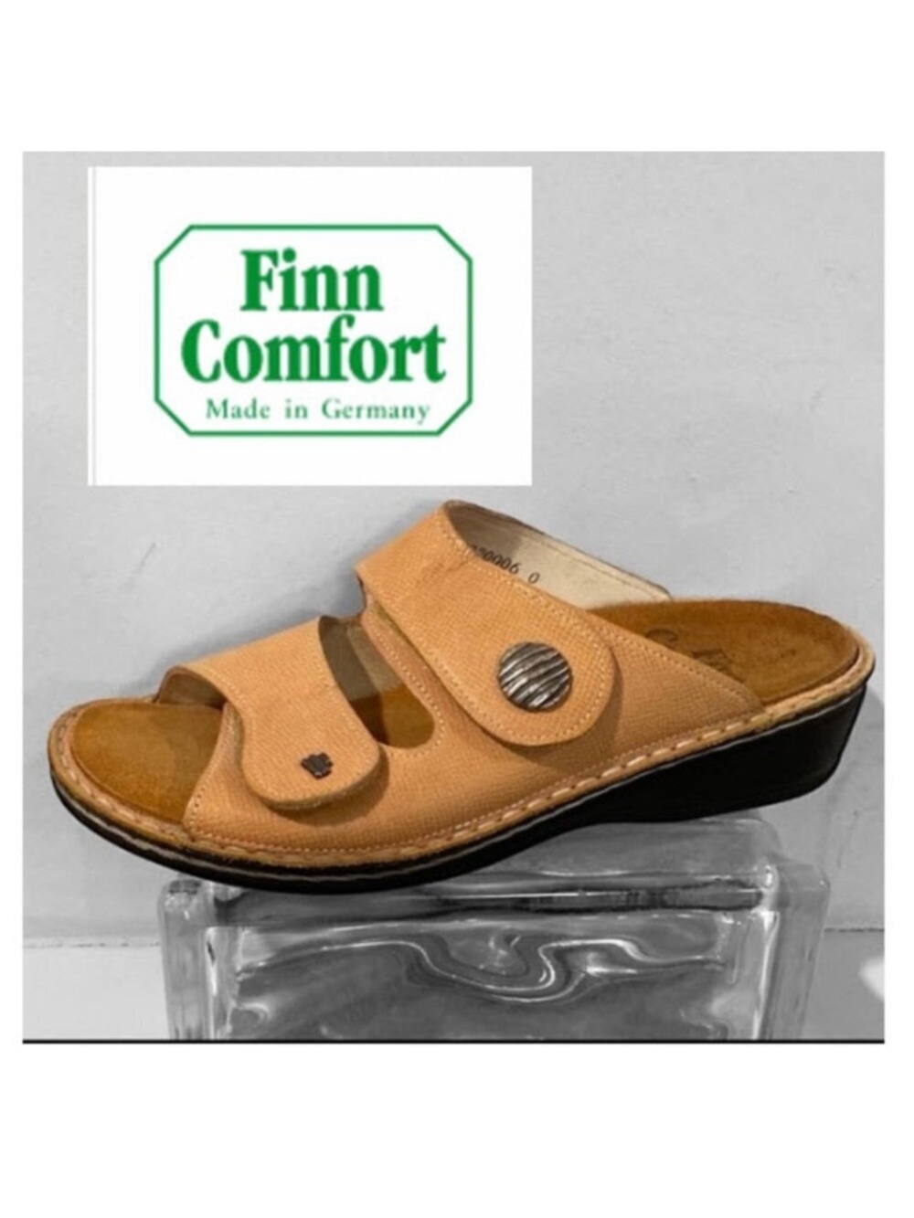Finn Comfort Tan Mules with Adjustable Straps
